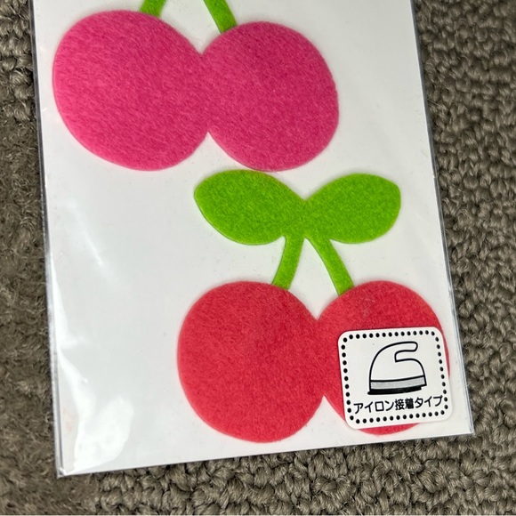 Felt Cherry Iron-on Patches Doodlebug Design Japan Exclusive Kawaii Crafts DIY - Picture 5 of 7